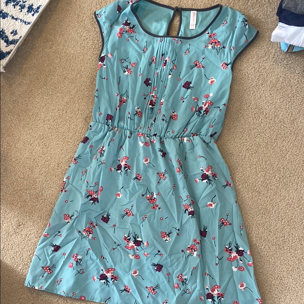 Floral Teal Dress